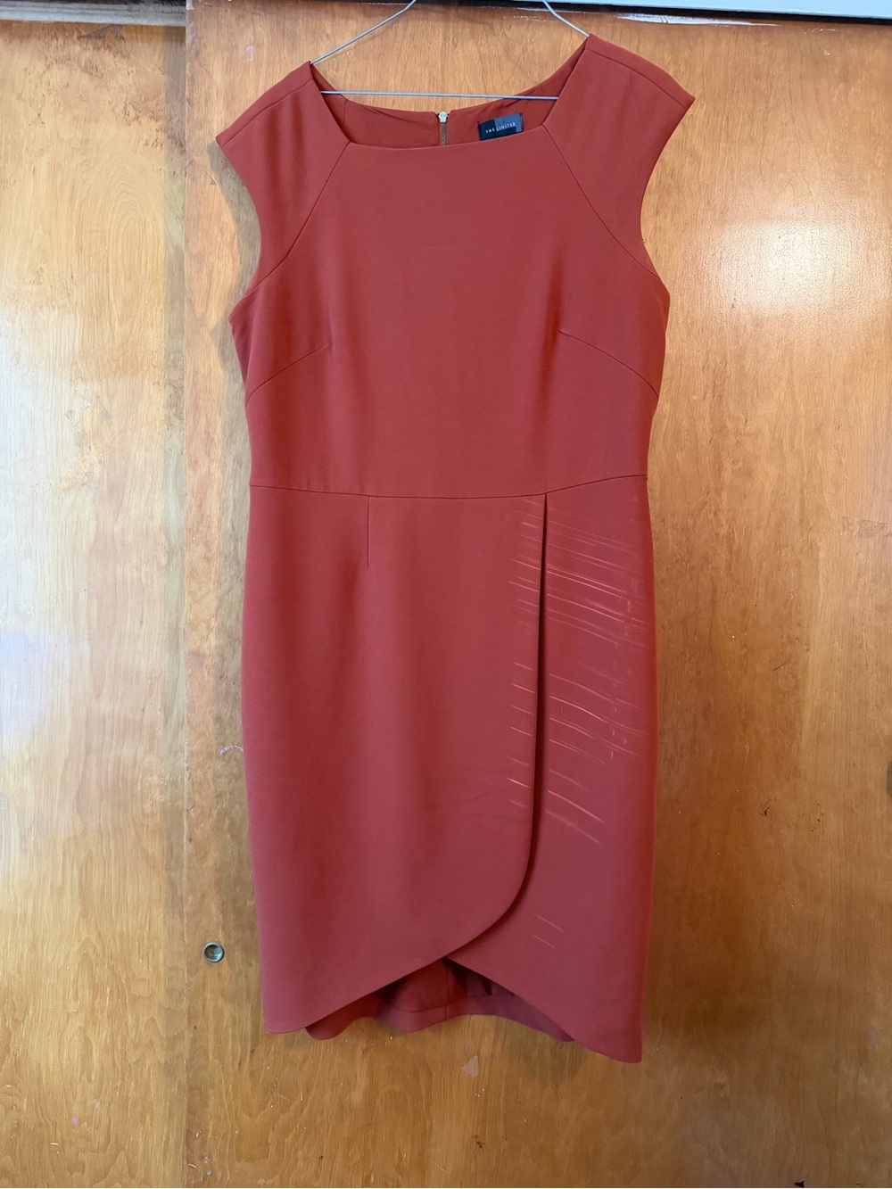 The Limited One-Shoulder Rust Sheath Dress